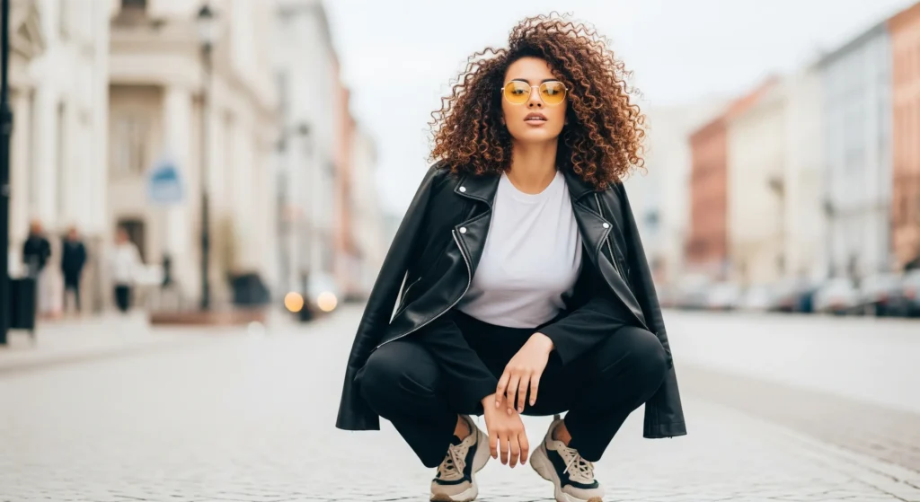 دختری که در حوزه مدلینپگ کار میکنه در حالی که عینک بلوکات هم زده