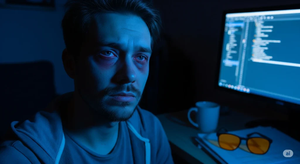 نور آبی باعث بی خوابی مرد شده عینک بلوکات